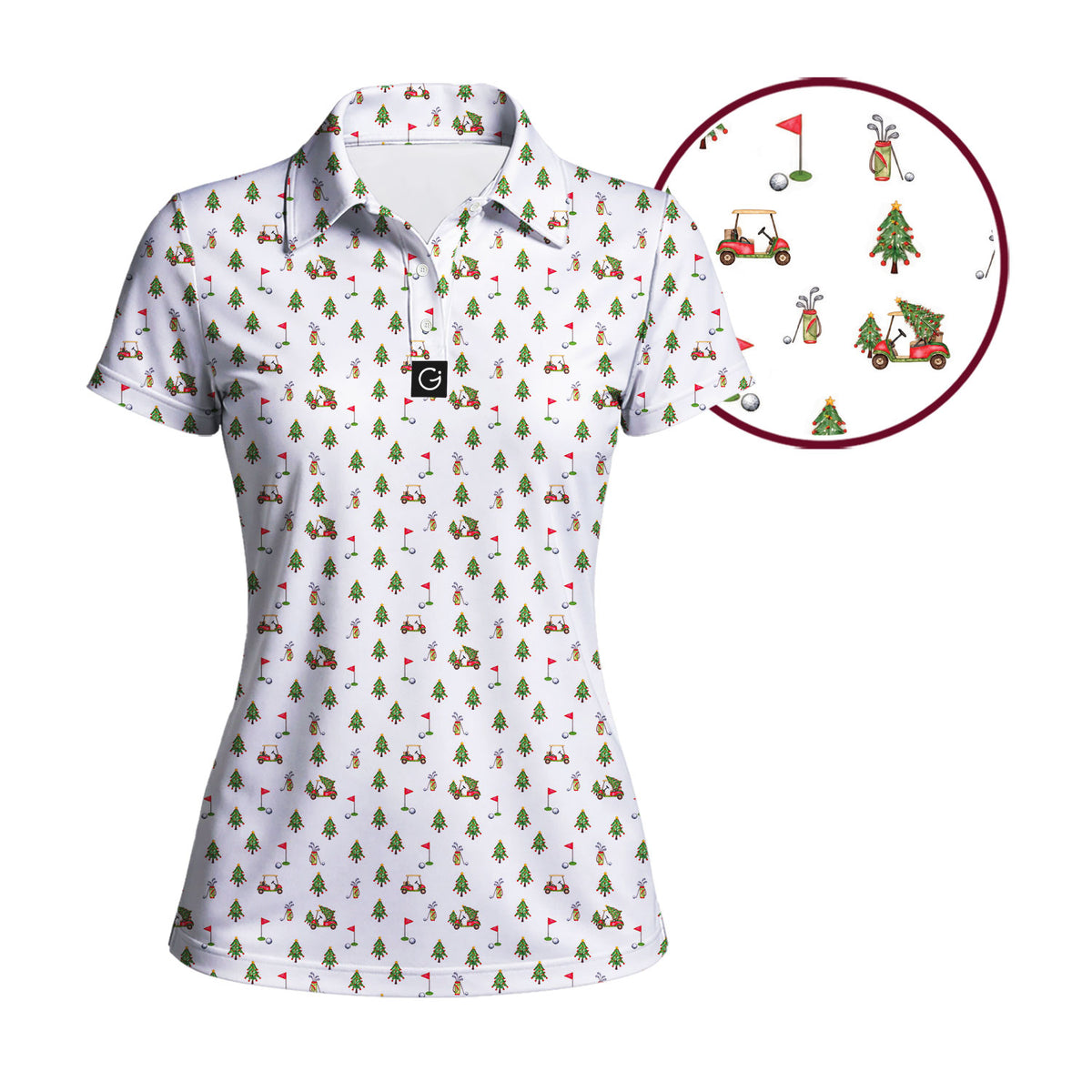 Merry Golfmas Polo Shirt For Women - 1