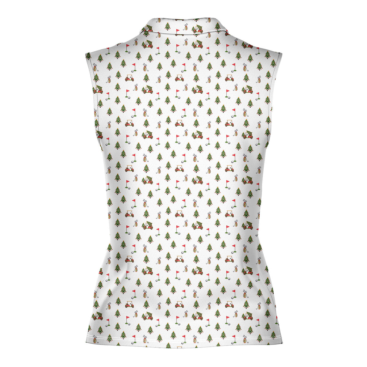 Merry Golfmas Women Sleeveless Polo Shirt - 3