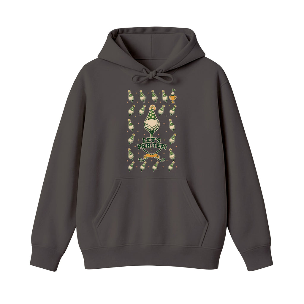 Par-Tee Ball Grid Hoodie - Front, Charcoal