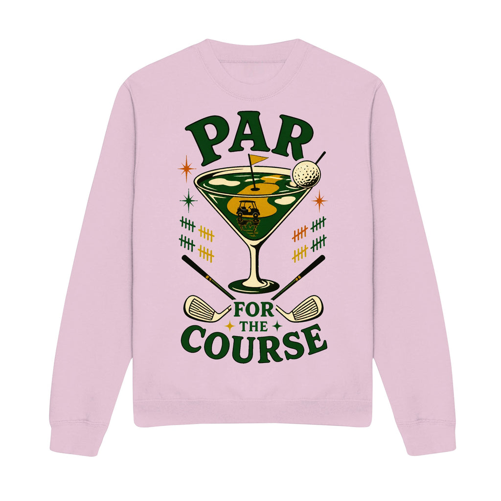 Par for the Course Crewneck Sweatshirt - Front, Light Pink