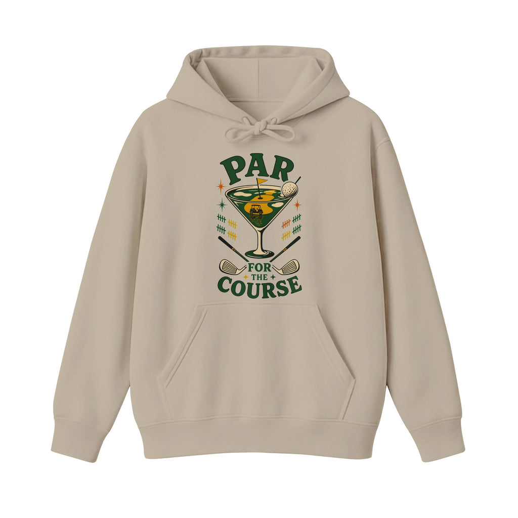Par for the Course Hoodie - Front, Sand