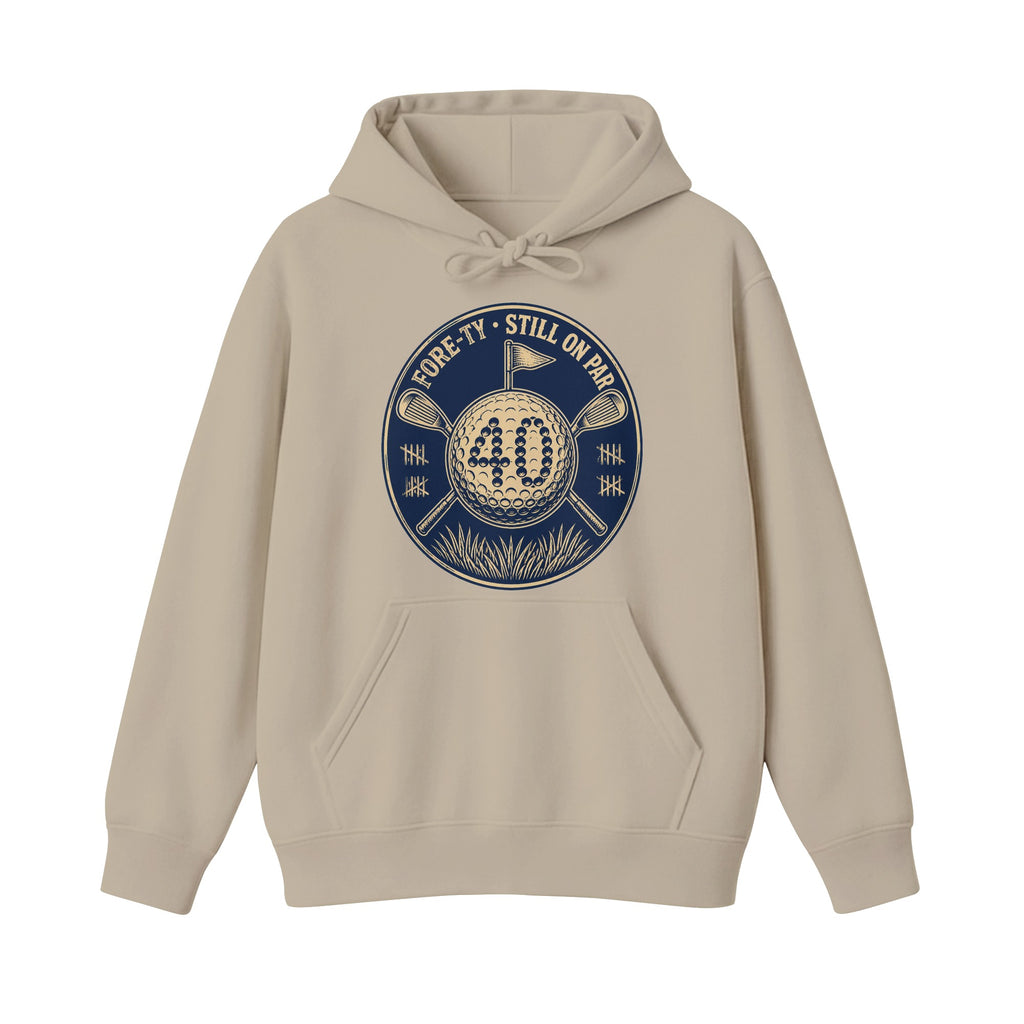 Forty On Par Hoodie - Front, Sand