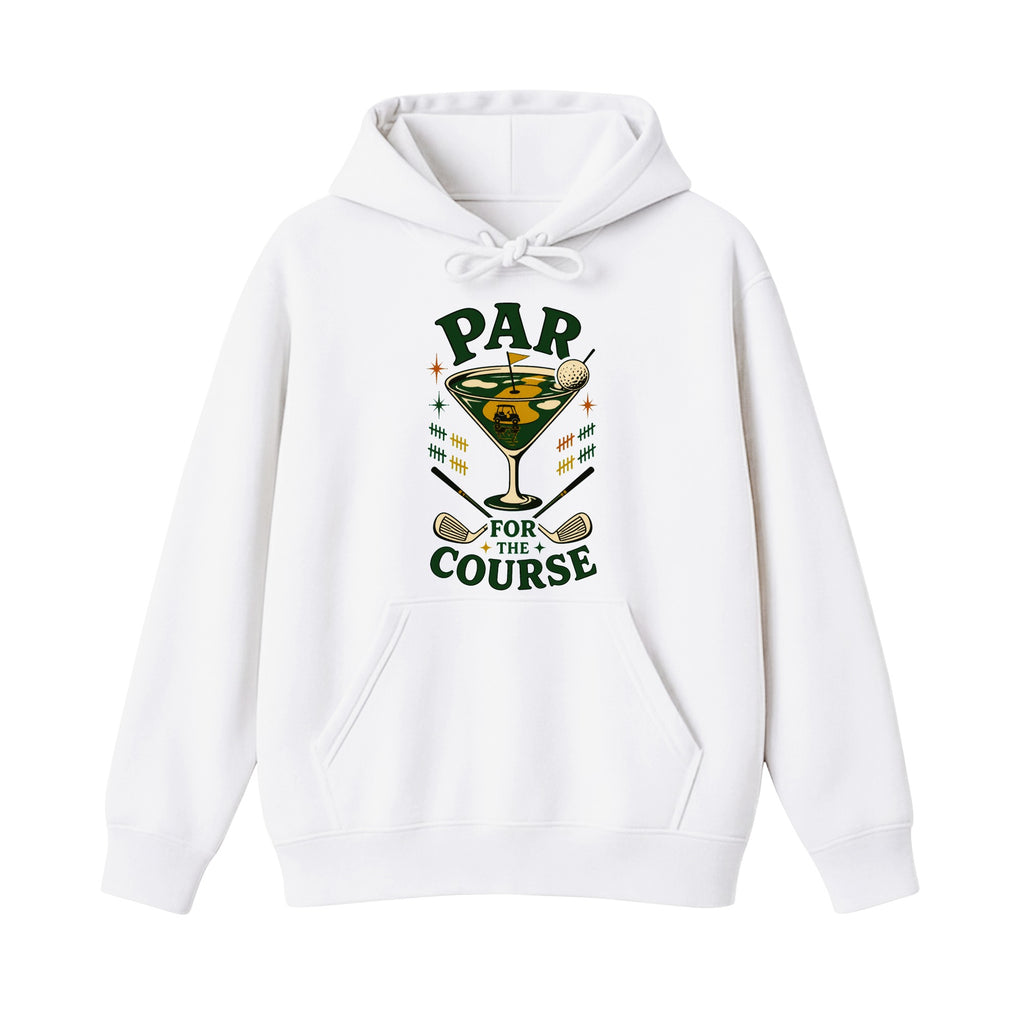 Par for the Course Hoodie - Front, White