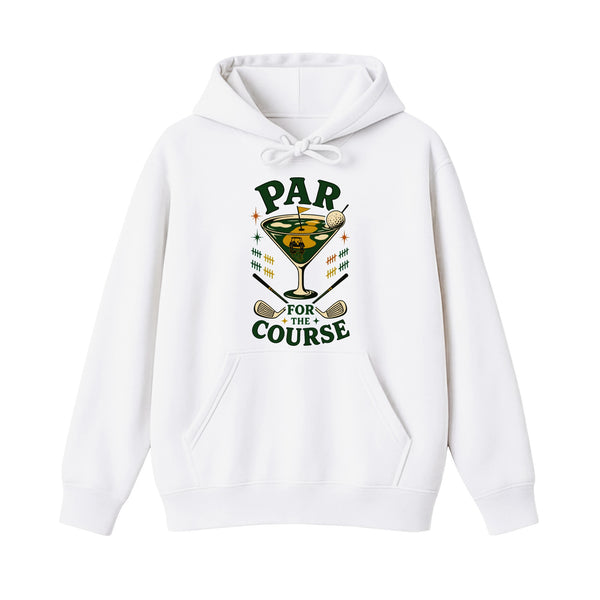 Par for the Course Hoodie - Front, White