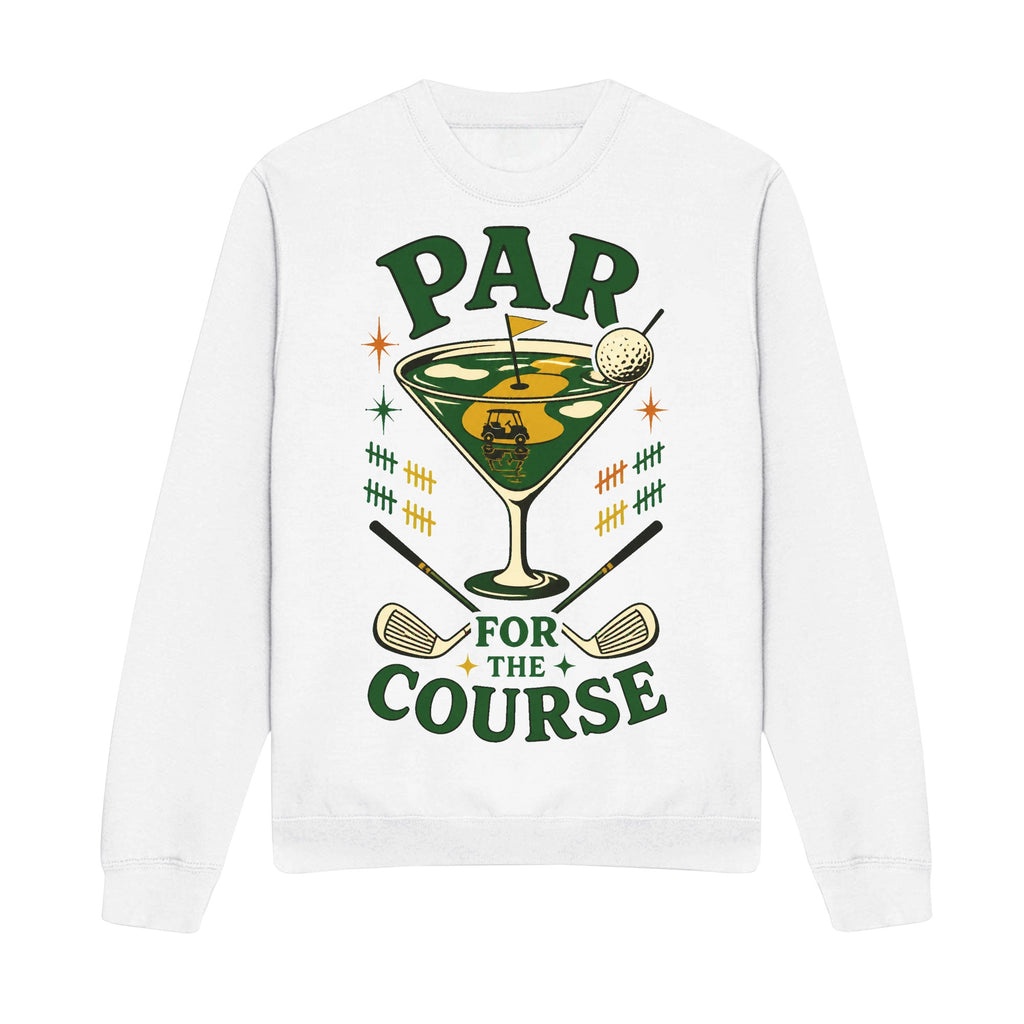 Par for the Course Crewneck Sweatshirt - Front, White