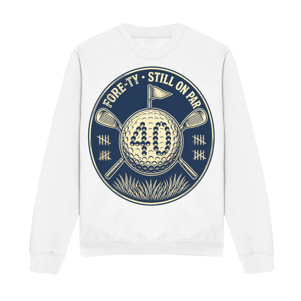 Forty On Par Crewneck Sweatshirt - Front, White