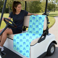 Moustache Blue Full-Size Towel & Car Seat Cover - On a Golf Cart Seat