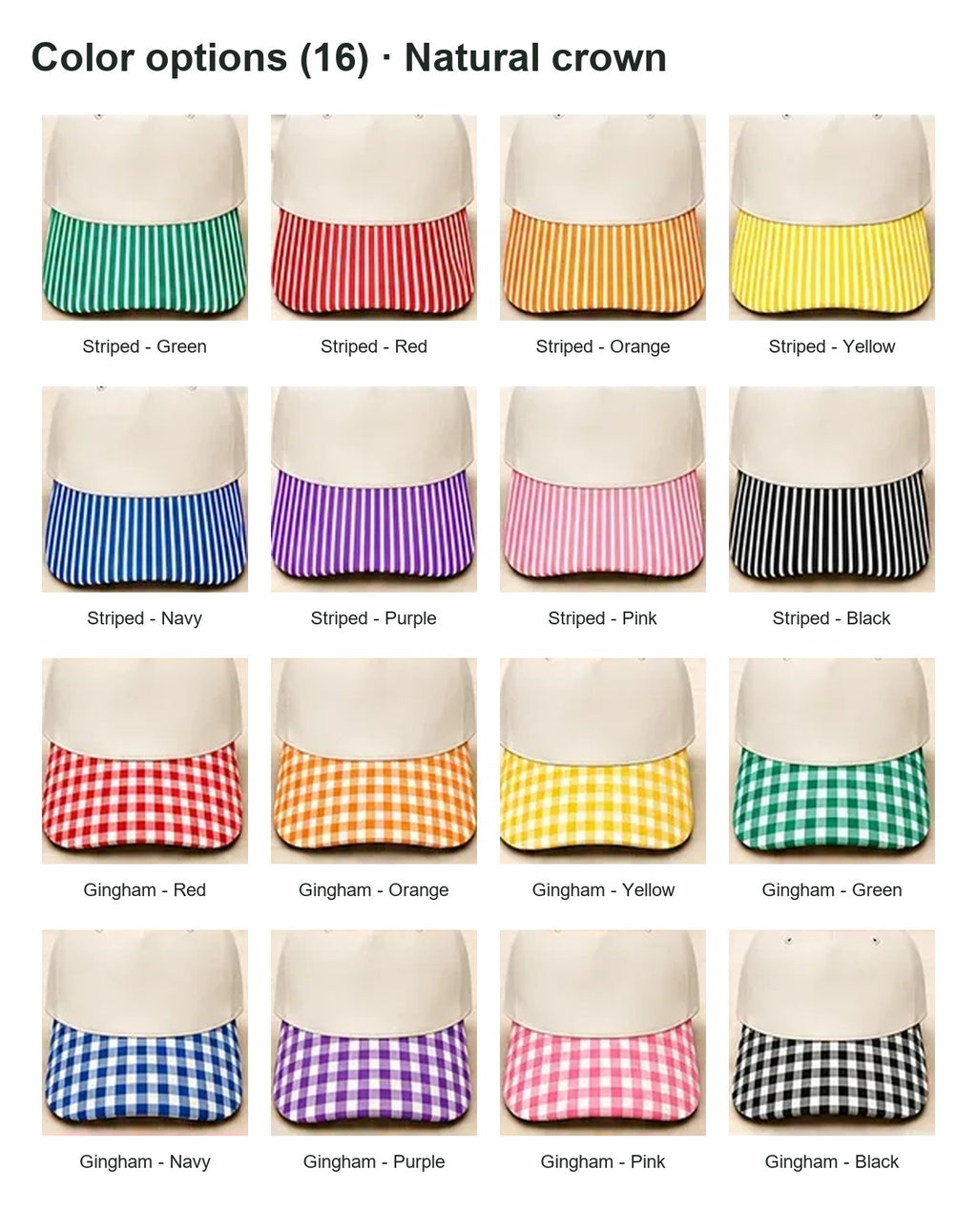 Corgi Golfer Winter Golf Gingham & Stripe Brim Hat - Color Options