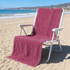 Mustache Rides Performance Full-Size Towel & Car Seat Cover - On a Beach Chair
