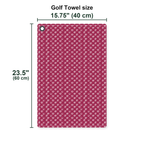 Mustache Rides Performance Golf Towel - Size Chart