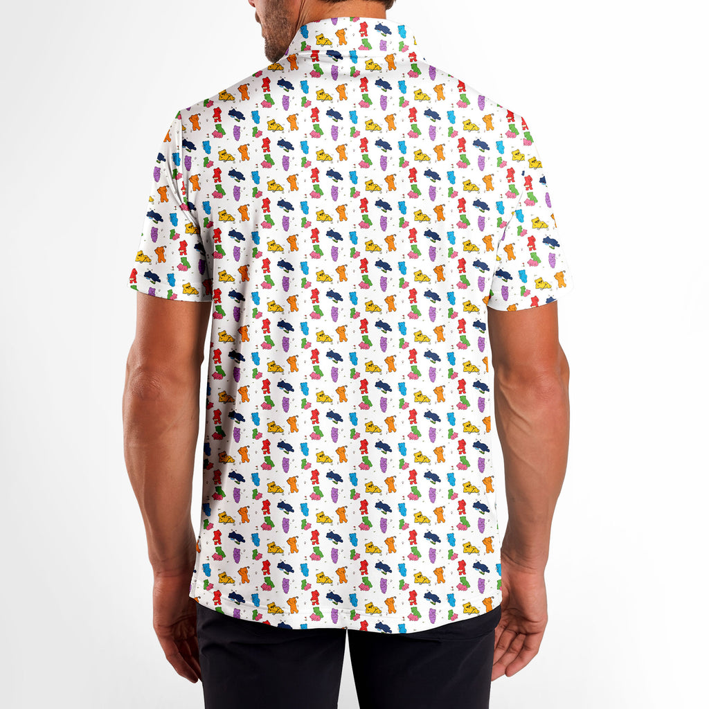 Naughty Bear Polo Shirt For Men - Model Back