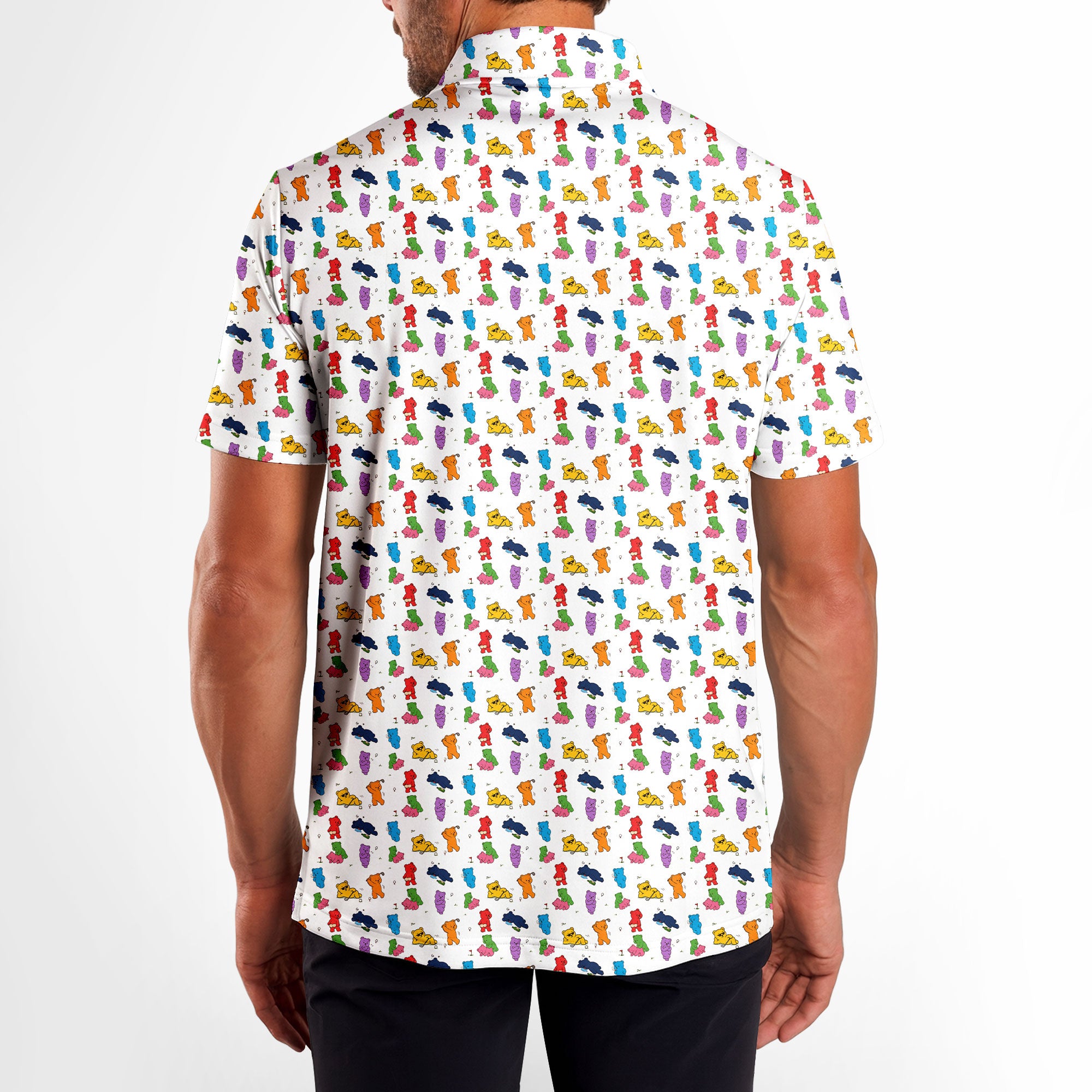 Naughty Bear Polo Shirt For Men - Model Back