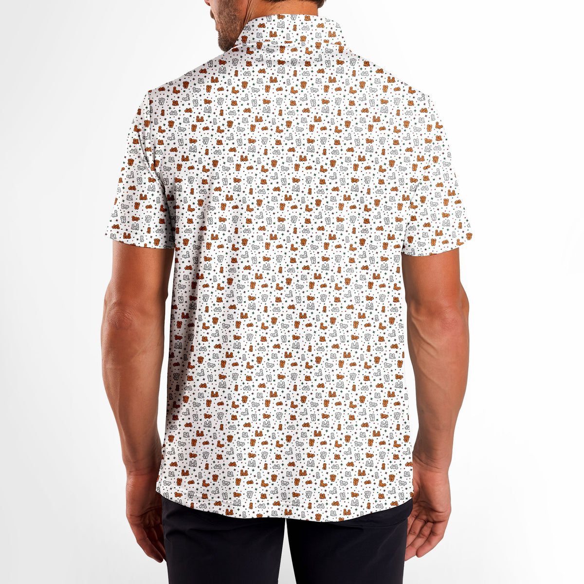 Naughty Cookies Polo Shirt For Men - Model Back