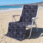 Navy Paisley Full-Size Towel & Car Seat Cover - On a Beach Chair