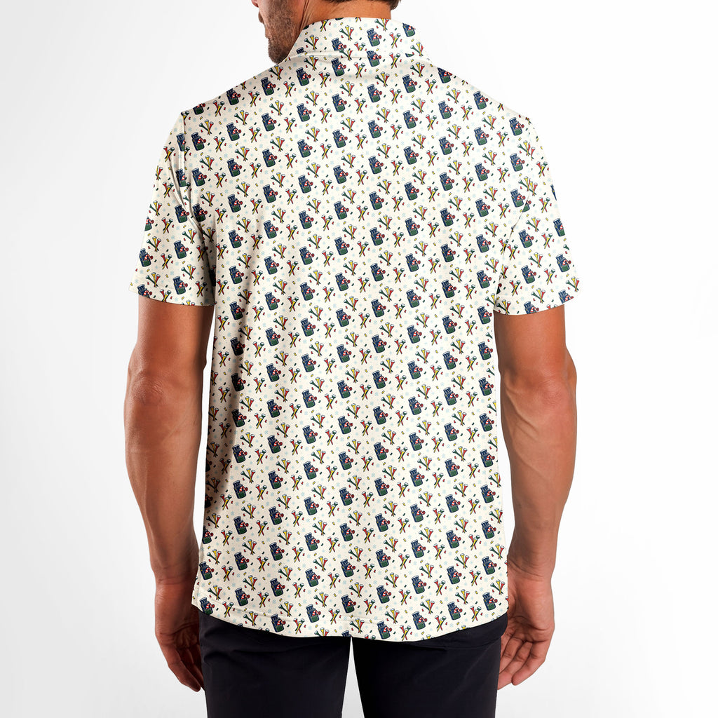 New Year Noisemaker Polo Shirt For Men - Model Back