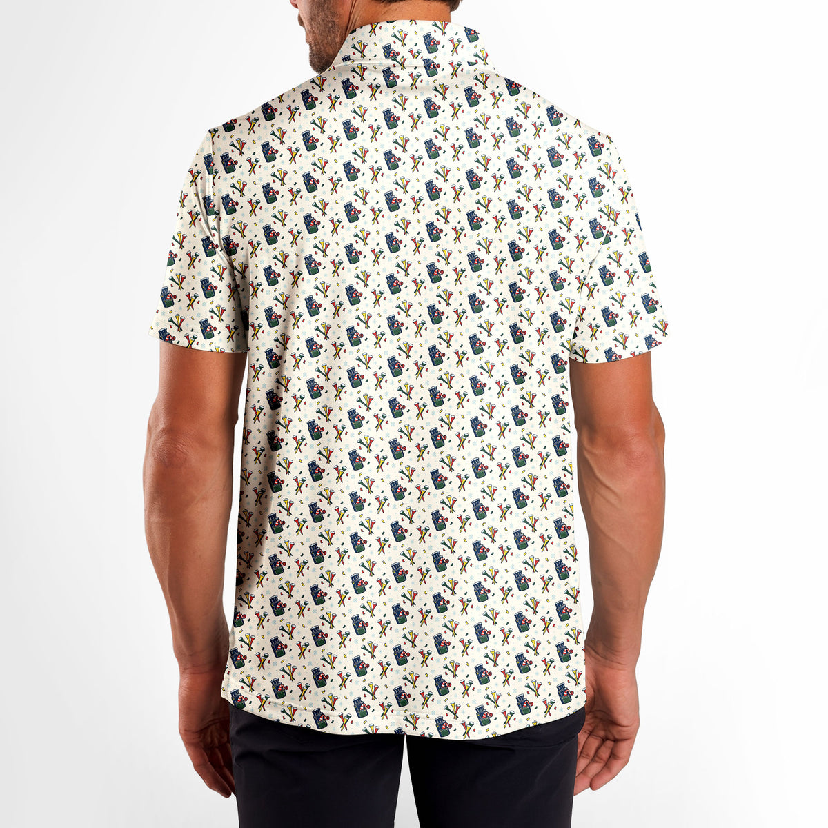 New Year Noisemaker Polo Shirt For Men - Model Back