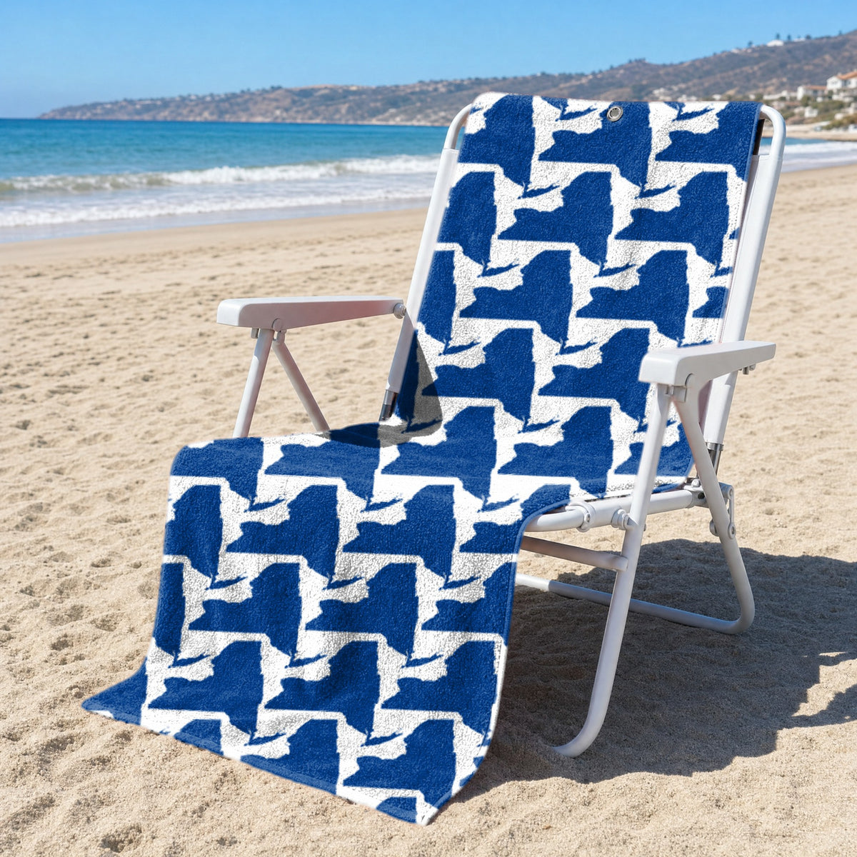 New York Polo Full-Size Towel & Car Seat Cover - On a Beach Chair