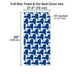 New York Polo Full-Size Towel & Car Seat Cover - Size Chart