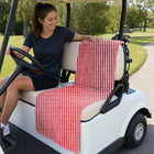 No F*cks Given Striped Full-Size Towel & Car Seat Cover - On a Golf Cart Seat