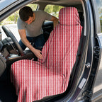 No F*cks Given Striped Full-Size Towel & Car Seat Cover - In the Car