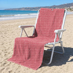 No F*cks Given Striped Full-Size Towel & Car Seat Cover - On a Beach Chair