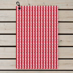 No F*cks Given Striped Golf Towel - Laid Flat
