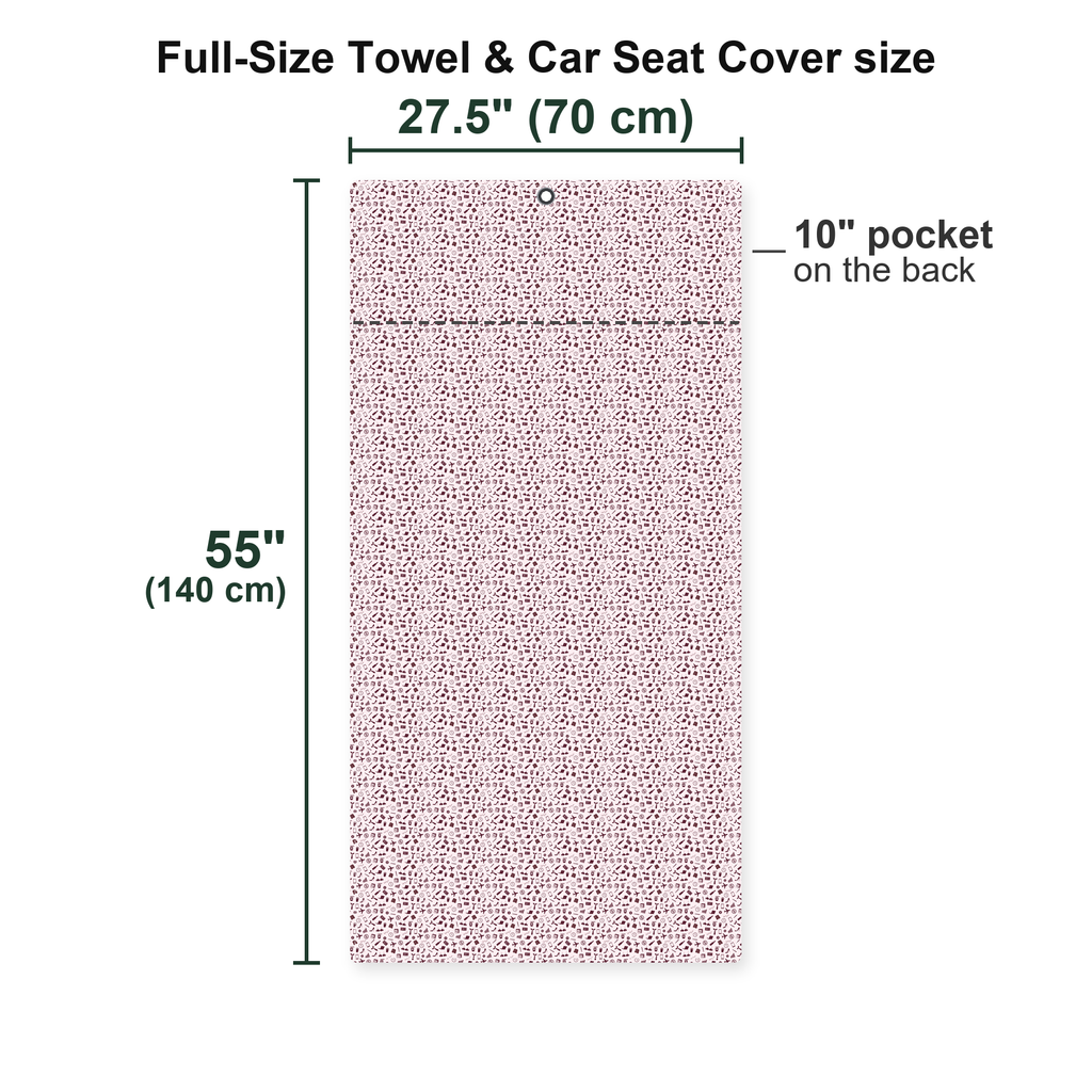 Outta Office Full-Size Towel & Car Seat Cover - Size Chart