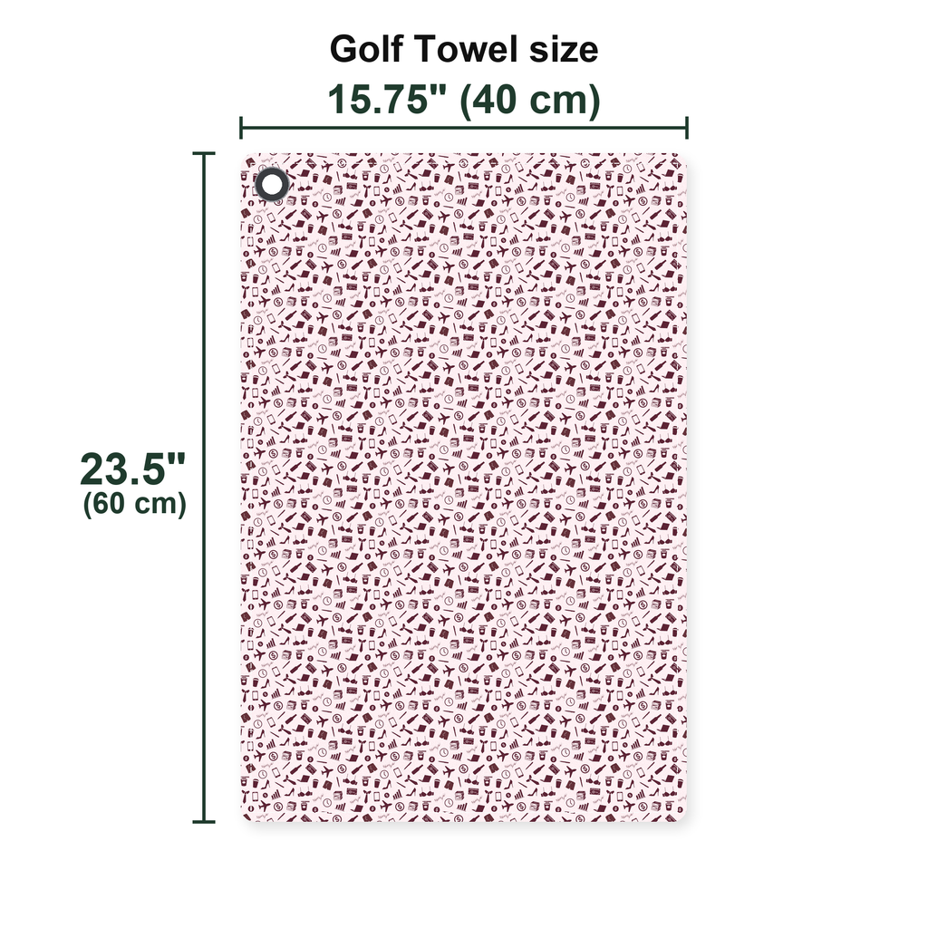 Outta Office Golf Towel - Size Chart