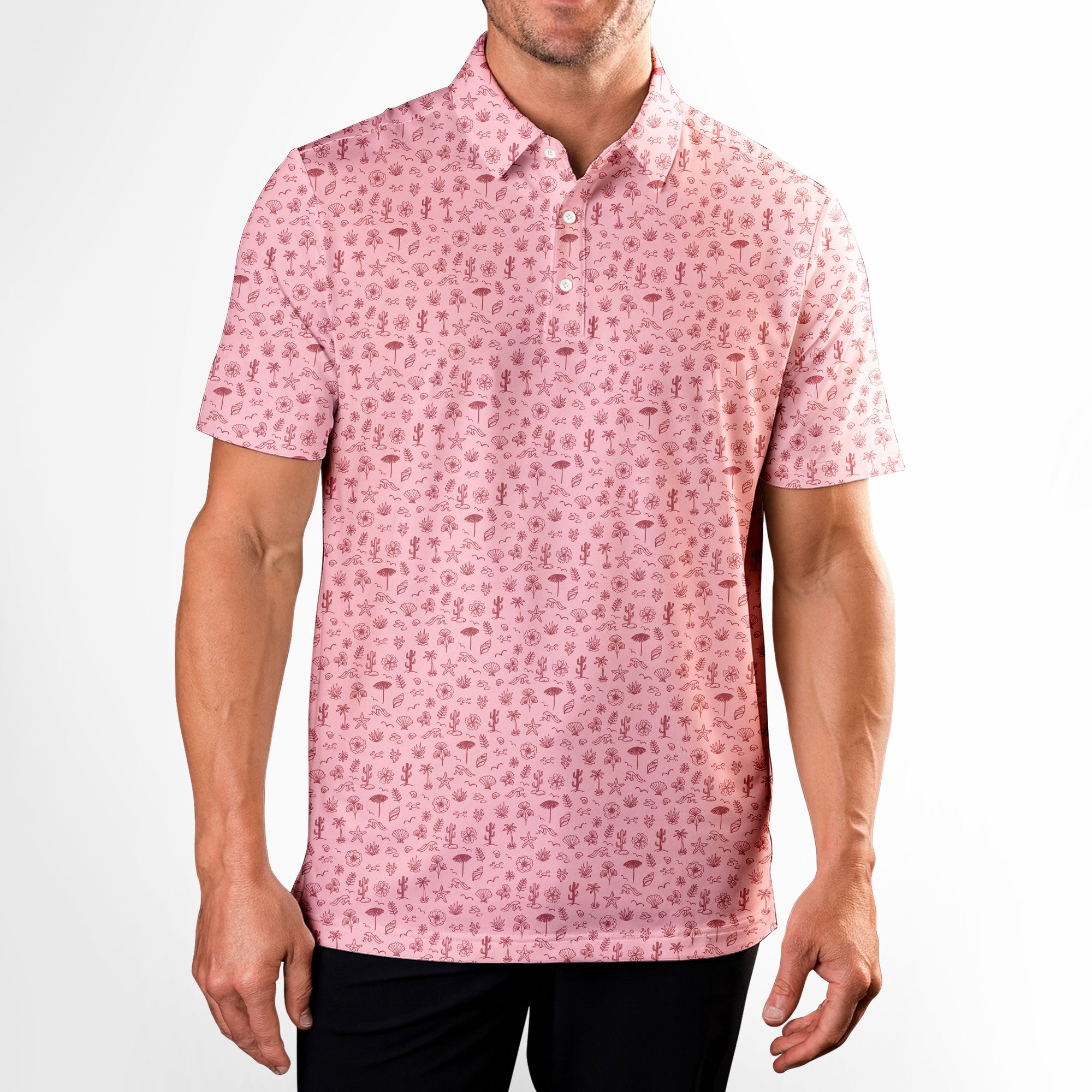 Palm to Pacific Polo Shirt For Men - Model Front