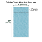 Palmetto Leaf Full-Size Towel & Car Seat Cover - Size Chart