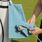 Palmetto Leaf Golf Towel - Cleaning a Club