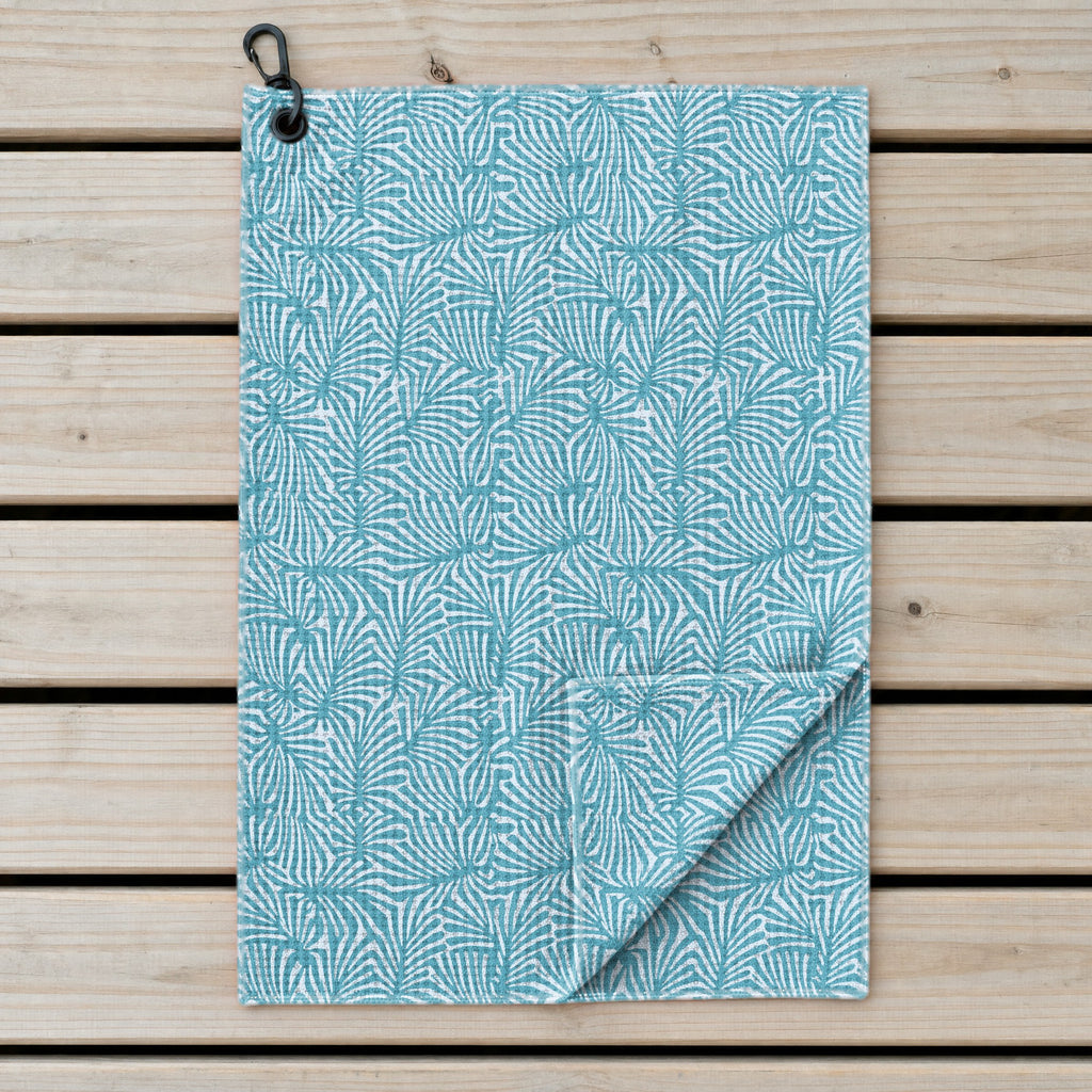Palmetto Leaf Golf Towel - Laid Flat
