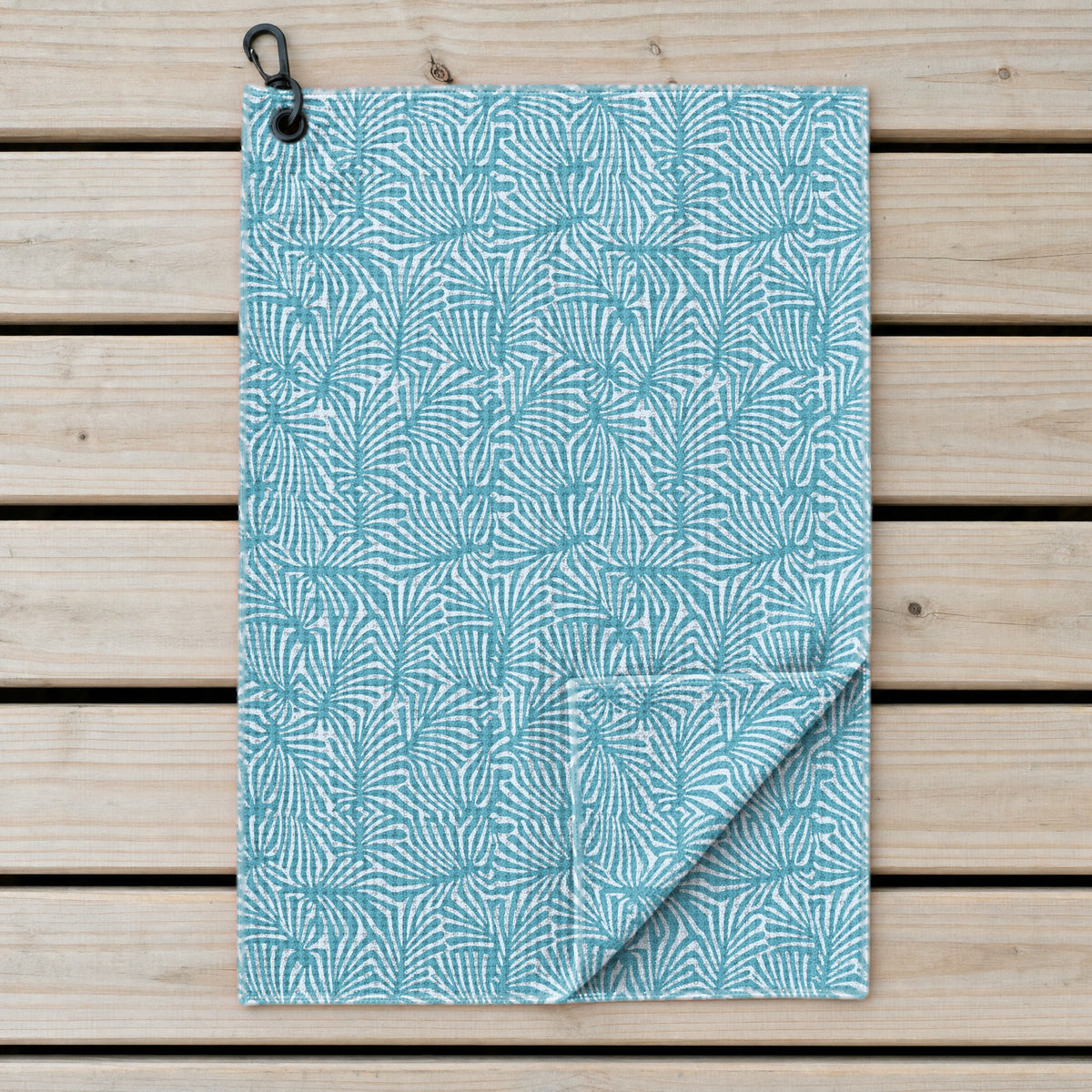 Palmetto Leaf Golf Towel - Laid Flat