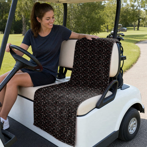 Palmetto Nights Full-Size Towel & Car Seat Cover - On a Golf Cart Seat