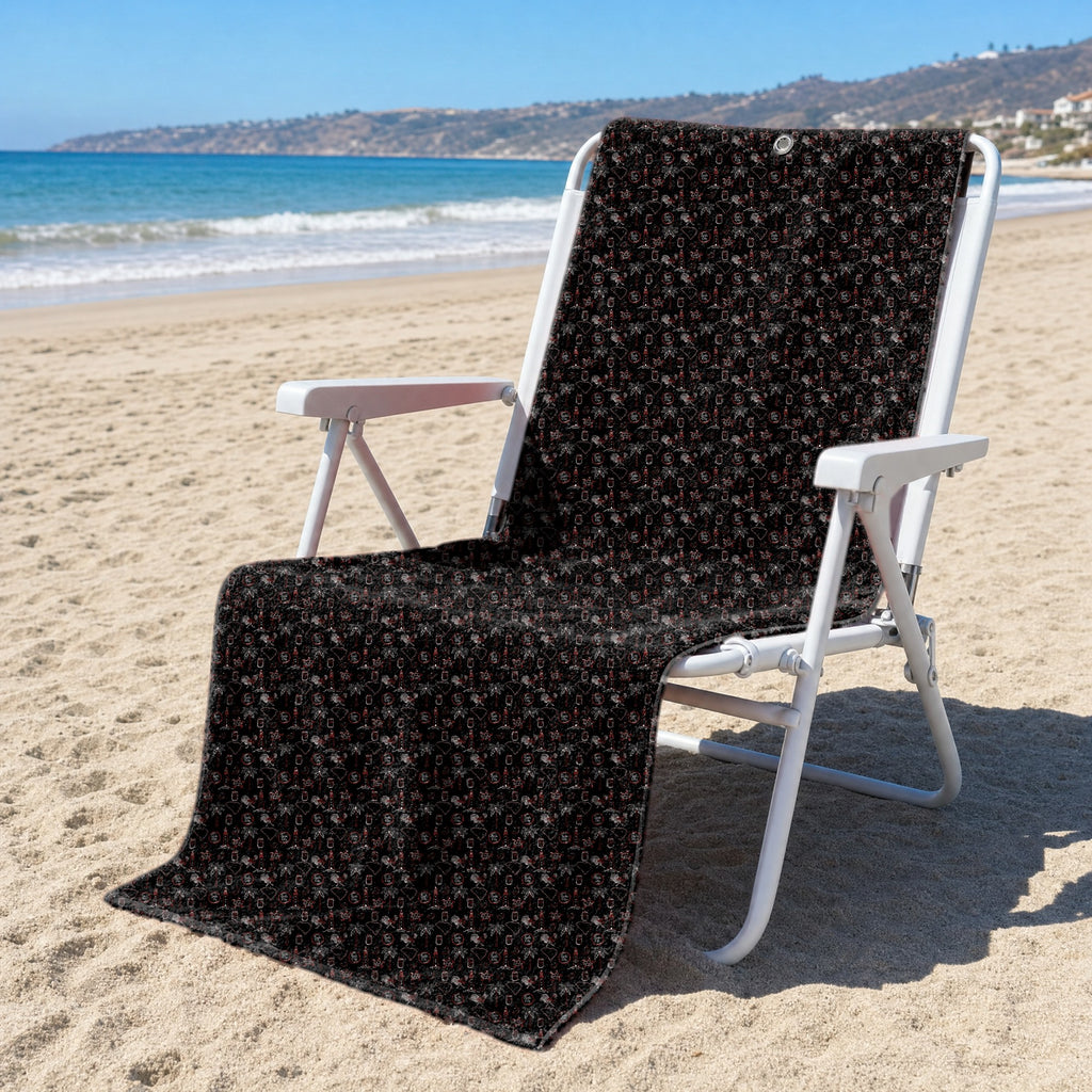 Palmetto Nights Full-Size Towel & Car Seat Cover - On a Beach Chair