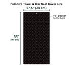 Palmetto Nights Full-Size Towel & Car Seat Cover - Size Chart