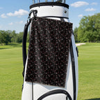 Palmetto Nights Golf Towel - Hanging on a Golf Bag