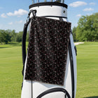 Palmetto Nights Golf Towel - Hanging on a Golf Bag