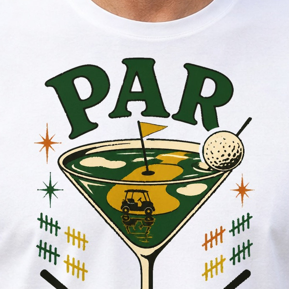 Par for the Course T-Shirt - Detail Close-up