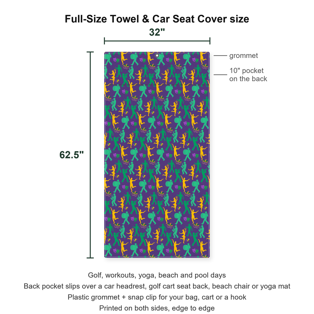 Parade Night Full-Size Towel & Car Seat Cover - Size Chart