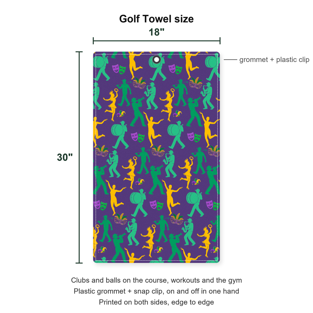Parade Night Golf Towel - Size Chart