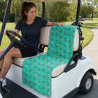 Parrot Drives Golf Cart Full-Size Towel & Car Seat Cover - On a Golf Cart Seat