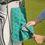 Parrot Drives Golf Cart Golf Towel - Cleaning a Club