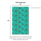 Parrot Drives Golf Cart Golf Towel - Size Chart