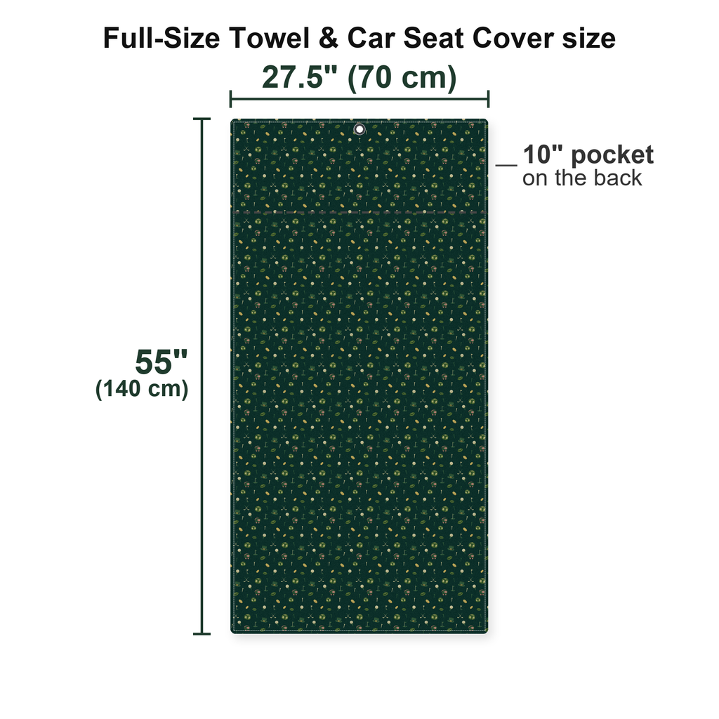 Patrick Starfish Full-Size Towel & Car Seat Cover - Size Chart
