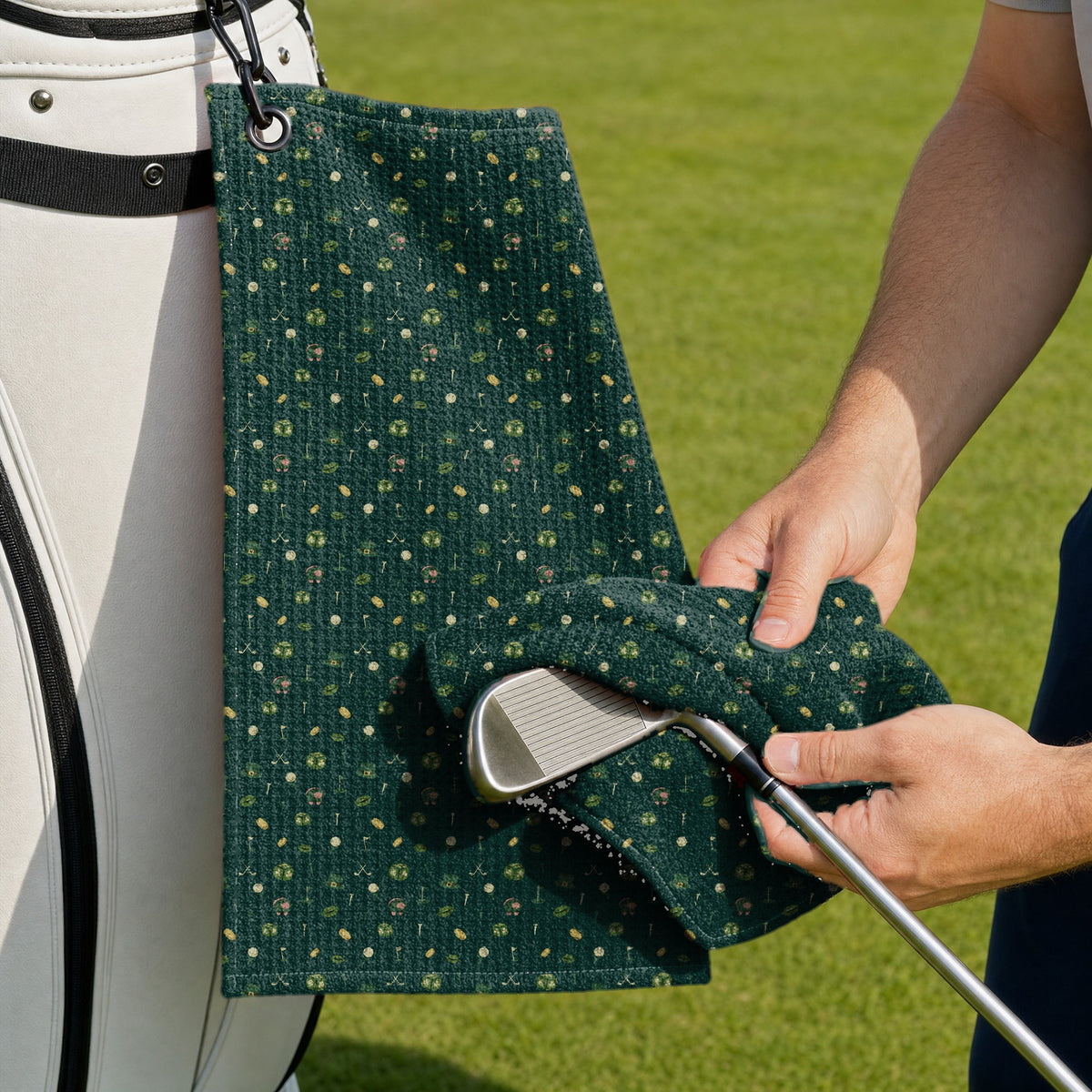 Patrick Starfish Golf Towel - Cleaning a Club