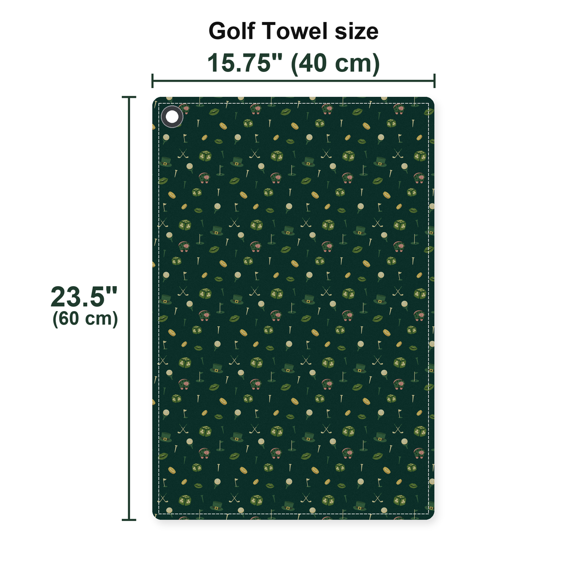 Patrick Starfish Golf Towel - Size Chart