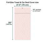 Peach & Par Full-Size Towel & Car Seat Cover - Size Chart