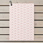 Peach & Par Golf Towel - Laid Flat