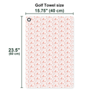 Peach & Par Golf Towel - Size Chart